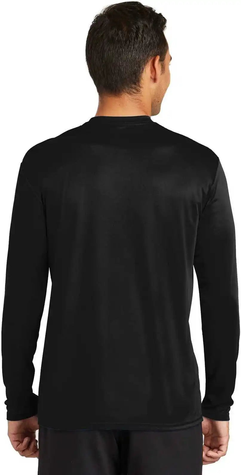 Port & Company Pc380ls Long Sleeve Performance Tee Jet Black