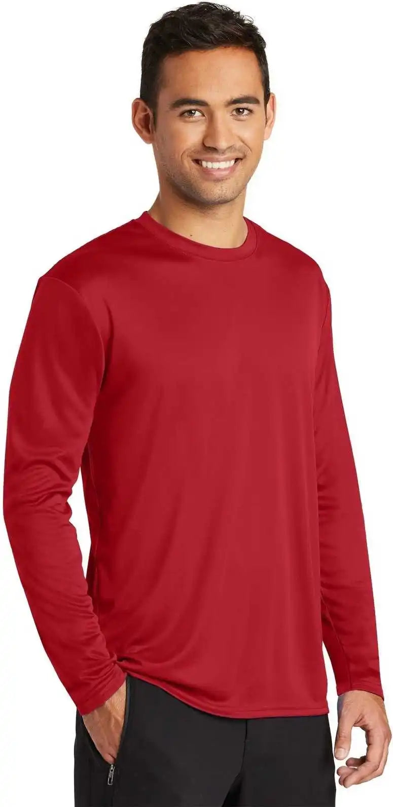 Port & Company Pc380ls Long Sleeve Performance Tee - Red
