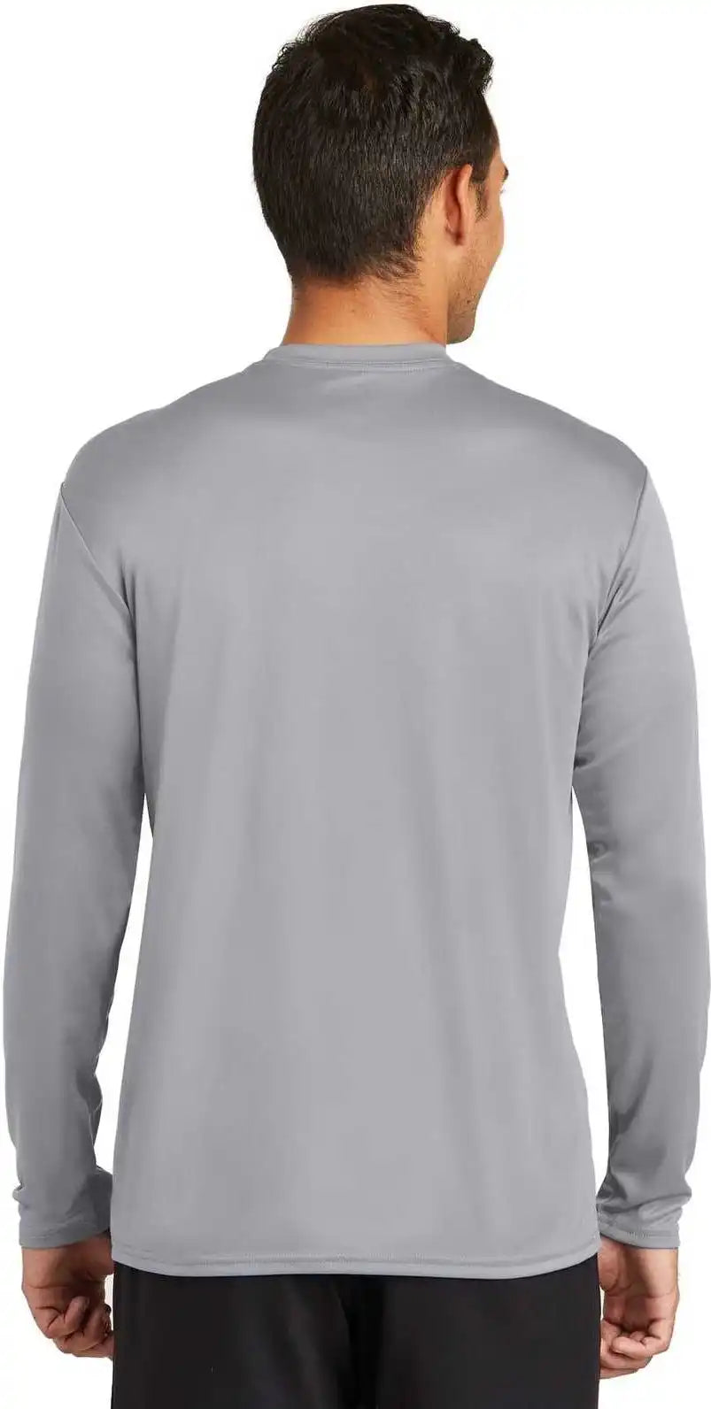 Port & Company Pc380ls Long Sleeve Performance Tee Silver