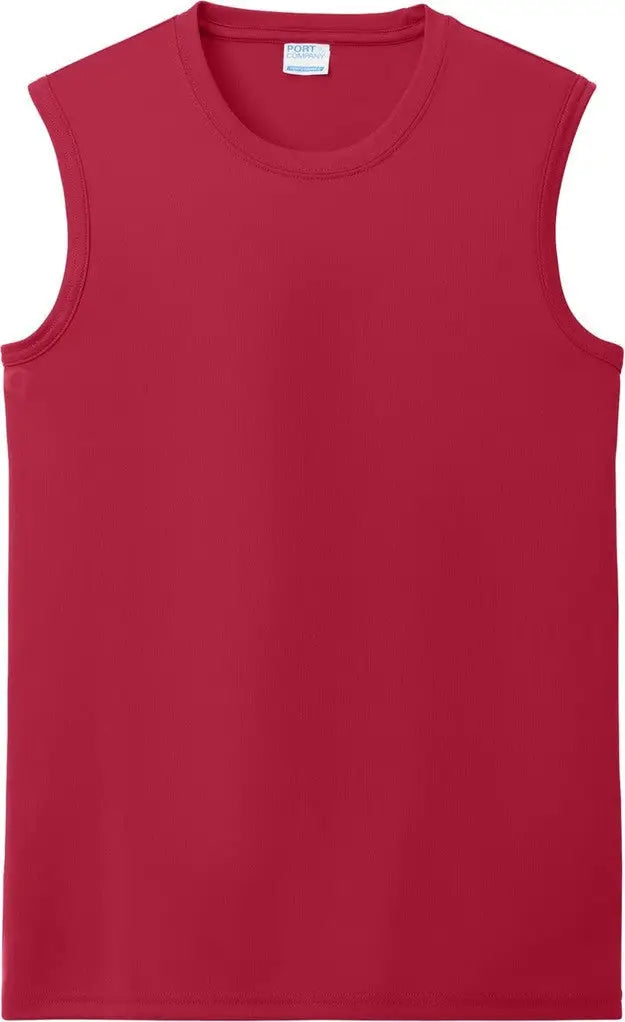 Port & Company Pc380sl co Performance Sleeveless Tee - Red