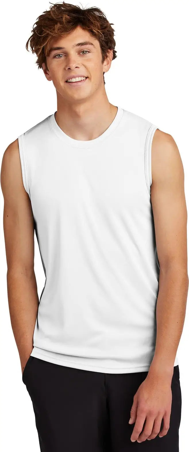 Port & Company Pc380sl co Performance Sleeveless Tee - White - Adult s
