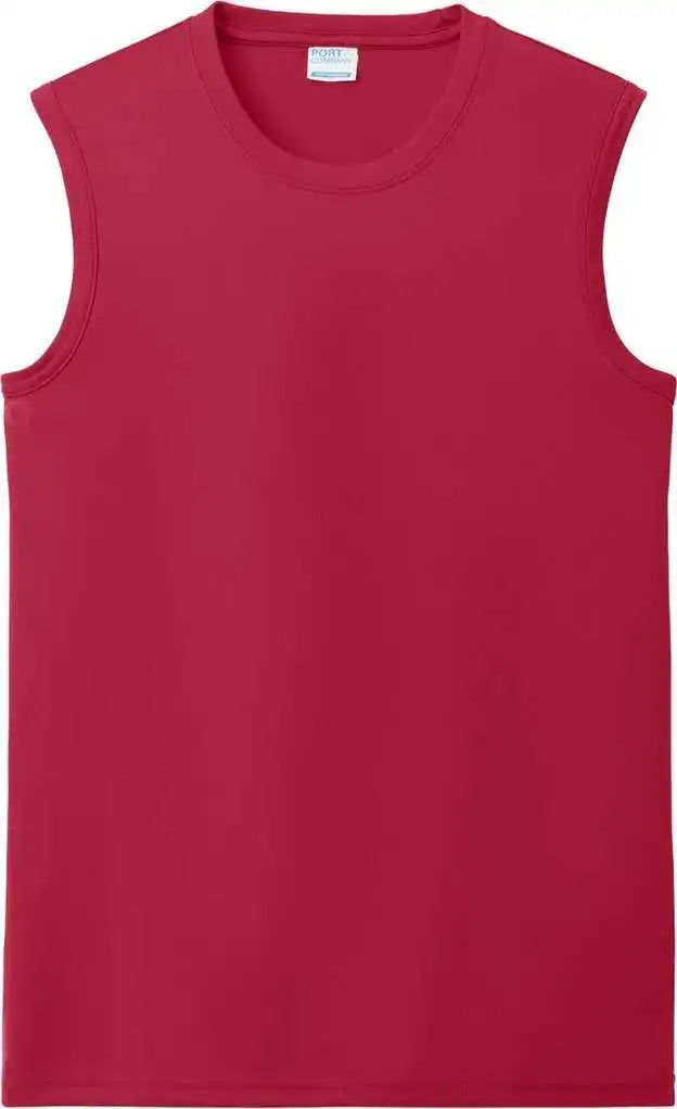 Port &amp; Company Pc380sl Performance Sleeveless Tee - Red