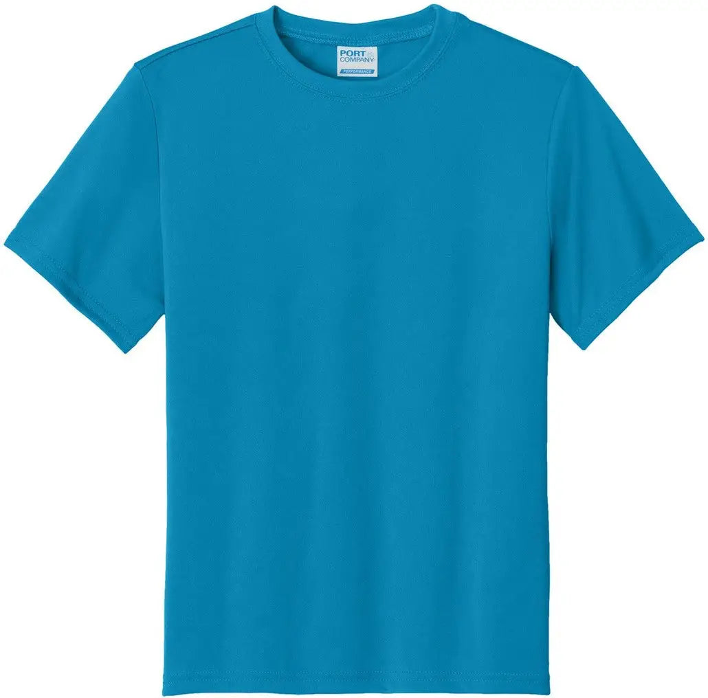 Port & Company Pc380y co Youth Performance Tee - Neon Blue