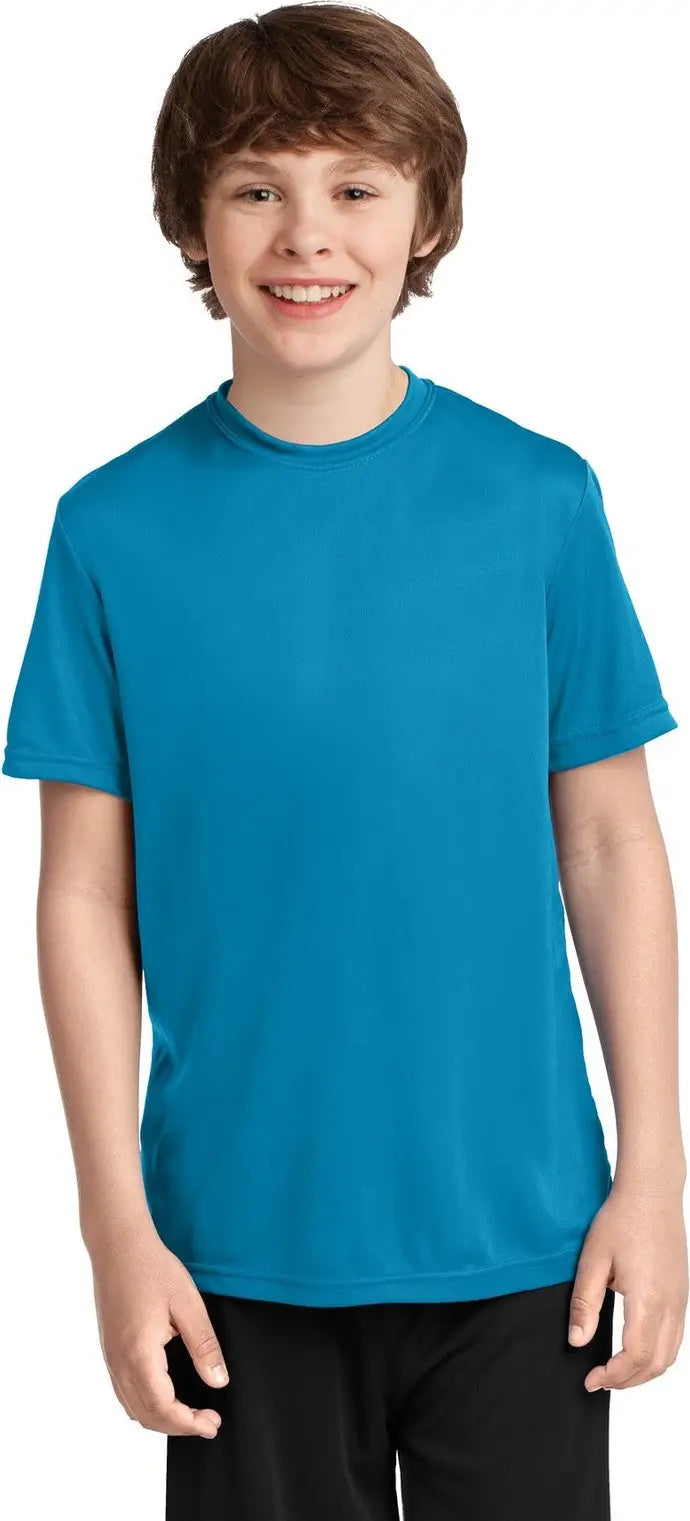 Port & Company Pc380y co Youth Performance Tee - Neon Blue - Xs