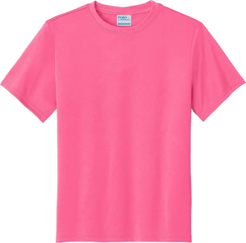 Port & Company Pc380y co Youth Performance Tee - Neon Pink