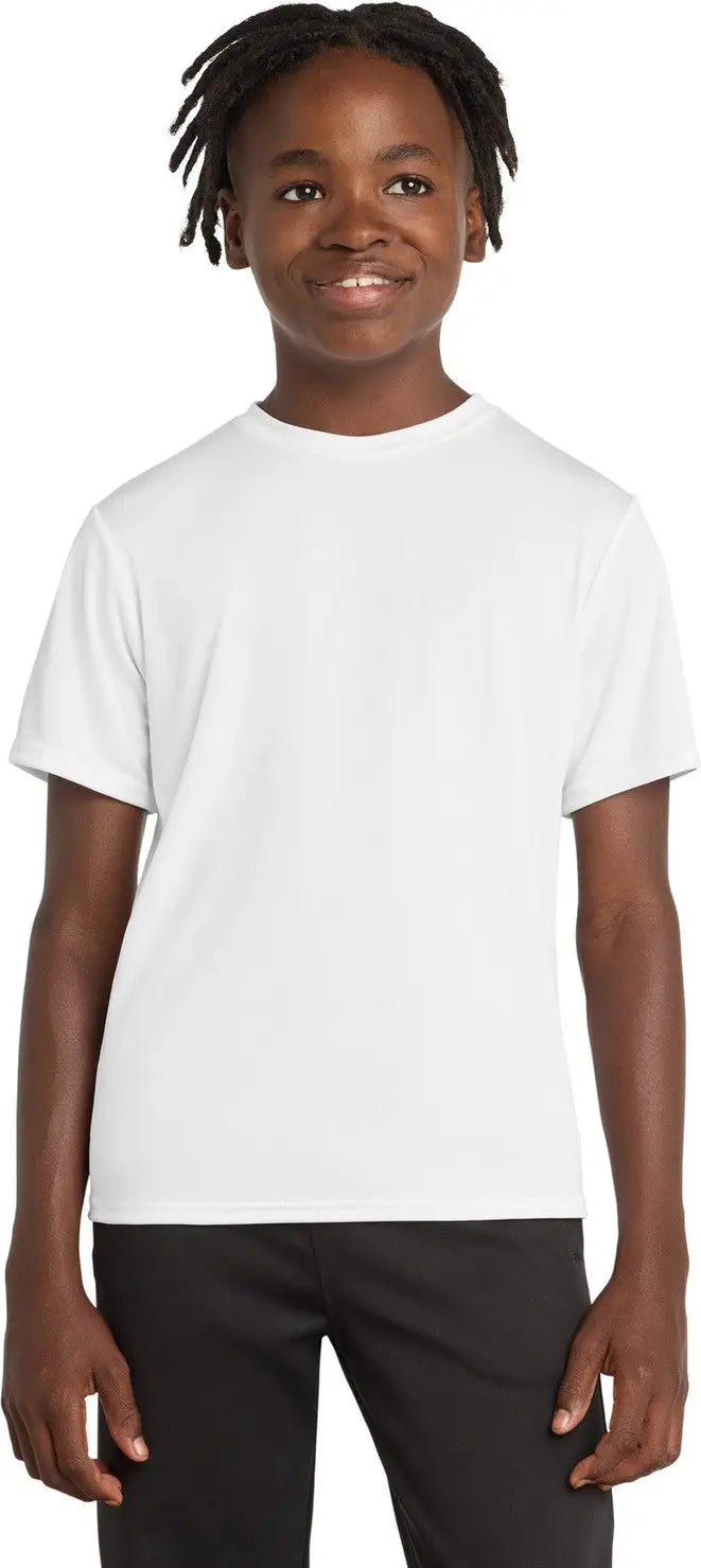 Port & Company Pc380y co Youth Performance Tee - White