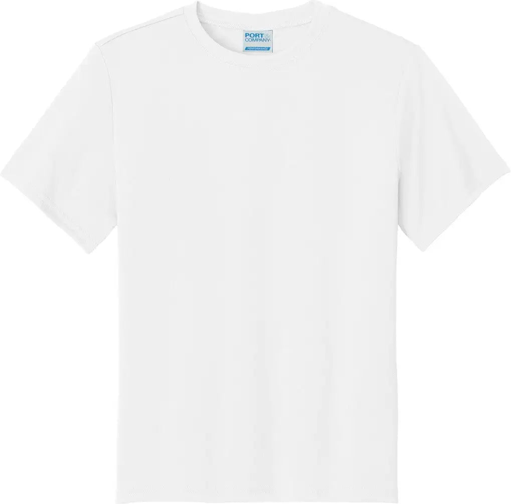 Port & Company Pc380y co Youth Performance Tee - White