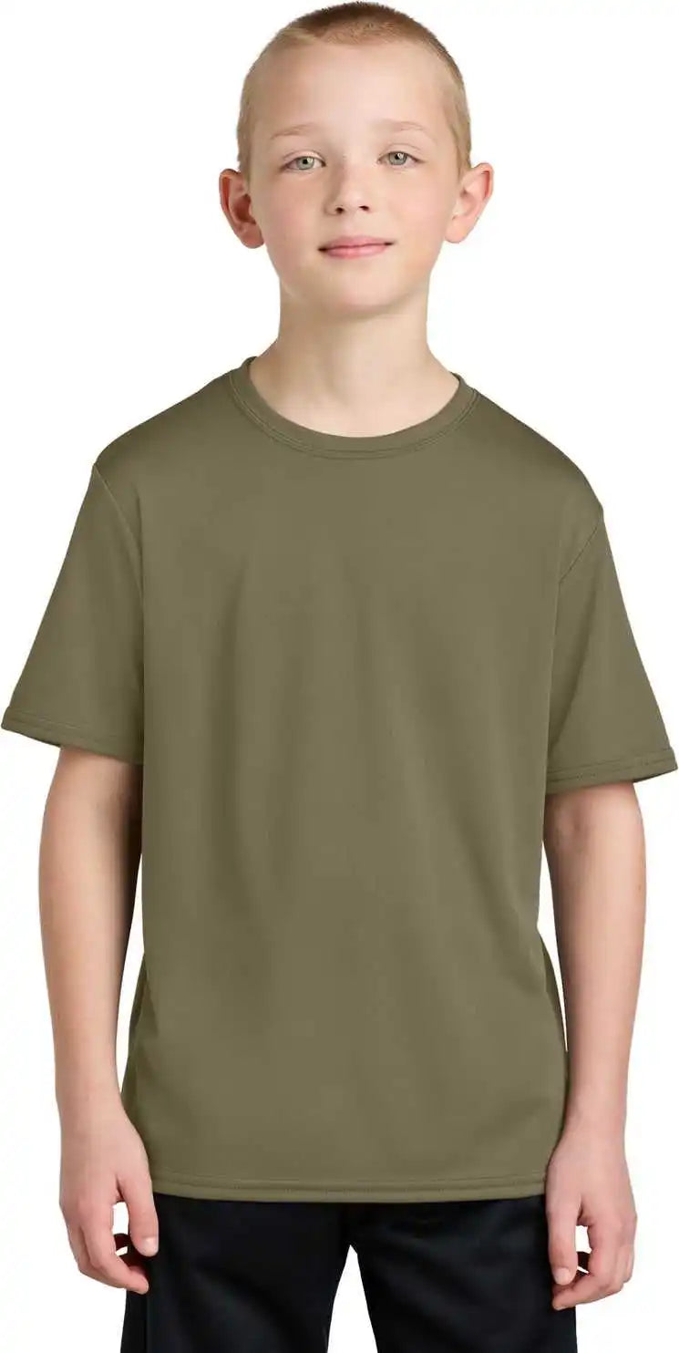 Port & Company Pc380y Youth Performance Tee Coyote Brown