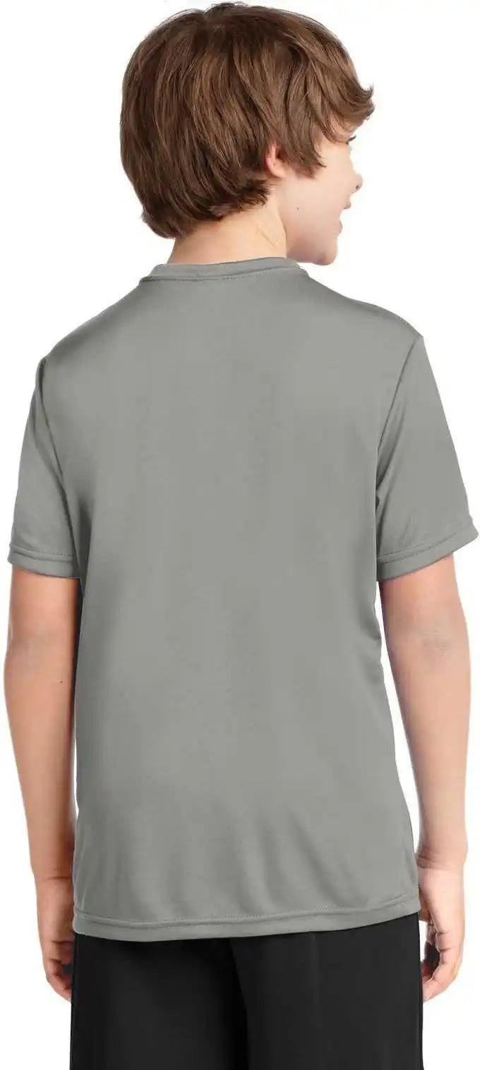 Port & Company Pc380y Youth Performance Tee Gray Concrete