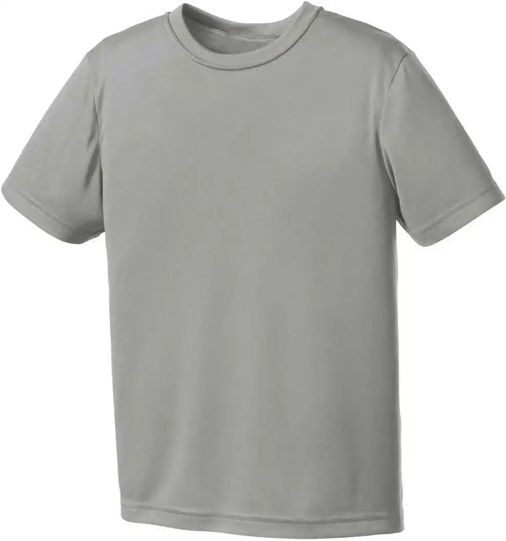 Port &amp; Company Pc380y Youth Performance Tee Gray Concrete