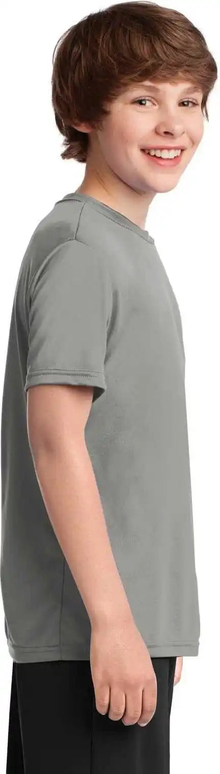 Port &amp; Company Pc380y Youth Performance Tee Gray Concrete