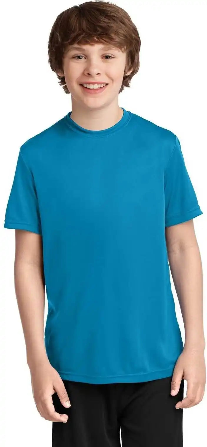 Port & Company Pc380y Youth Performance Tee Neon Blue
