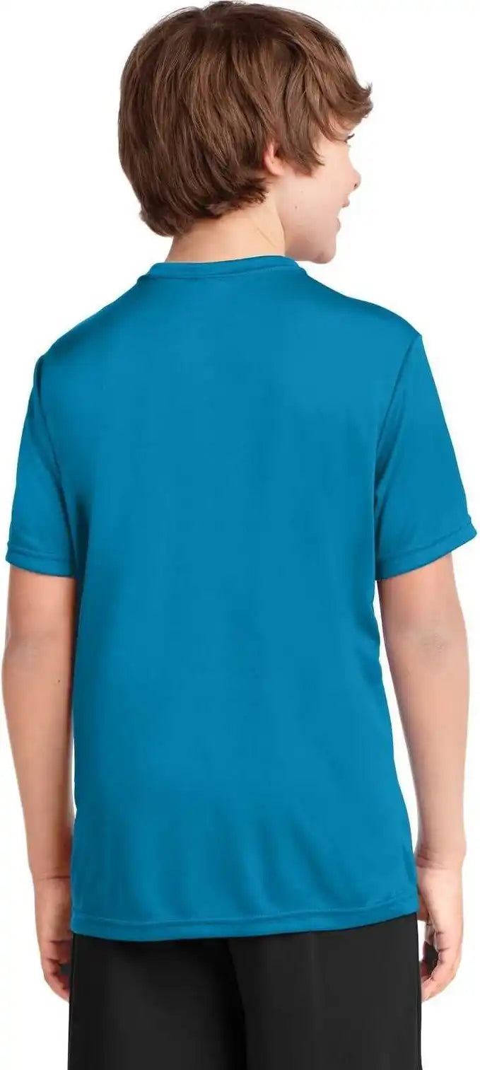 Port & Company Pc380y Youth Performance Tee Neon Blue