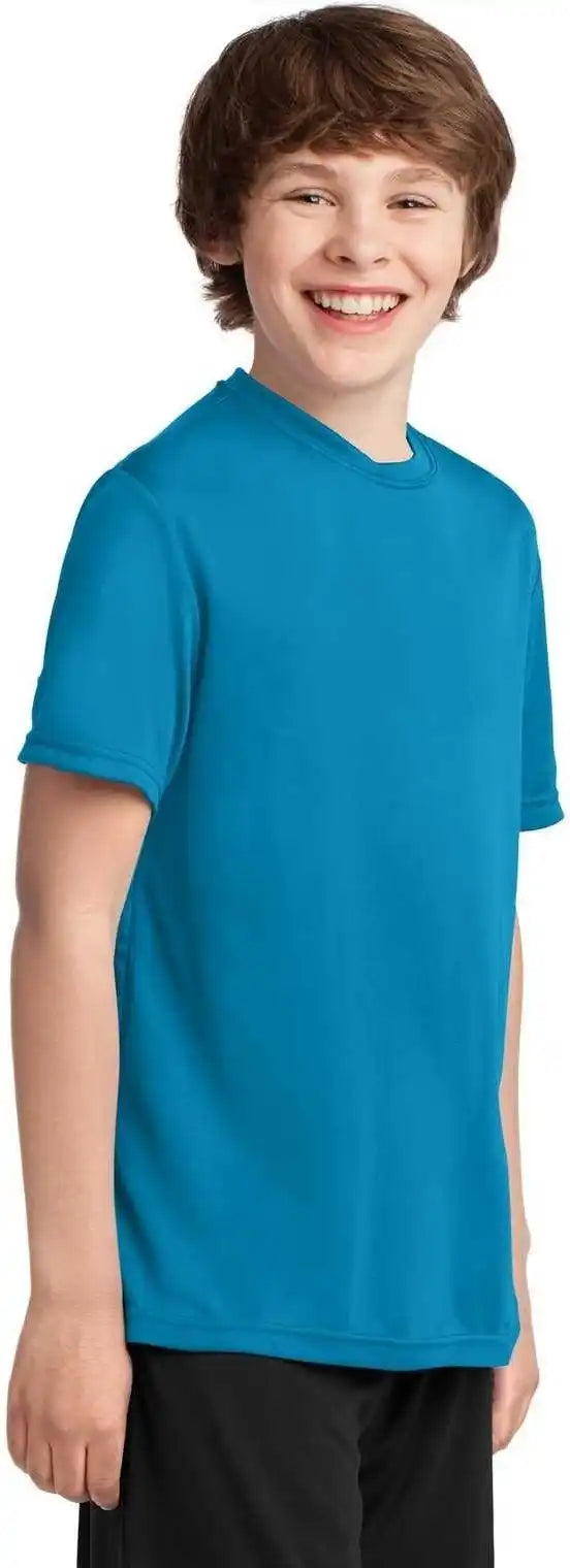 Port &amp; Company Pc380y Youth Performance Tee Neon Blue