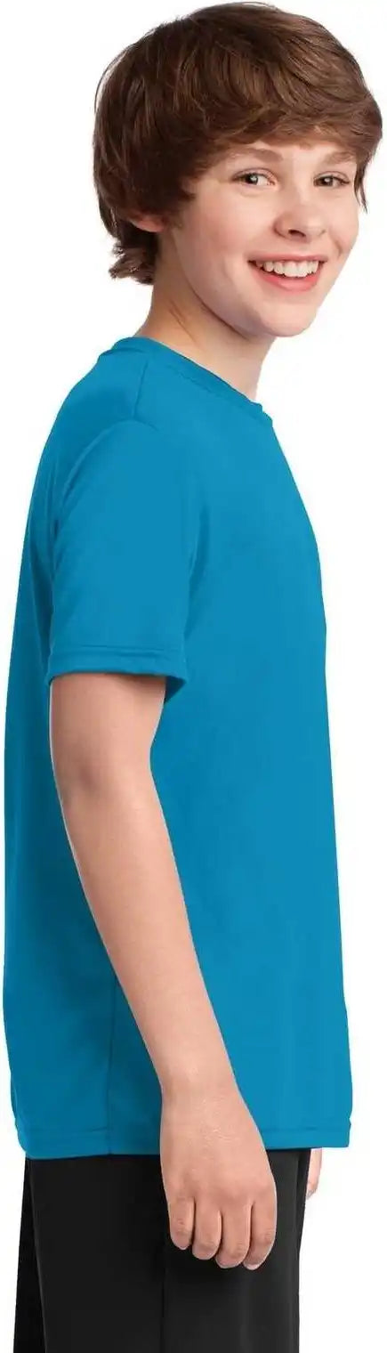 Port &amp; Company Pc380y Youth Performance Tee Neon Blue
