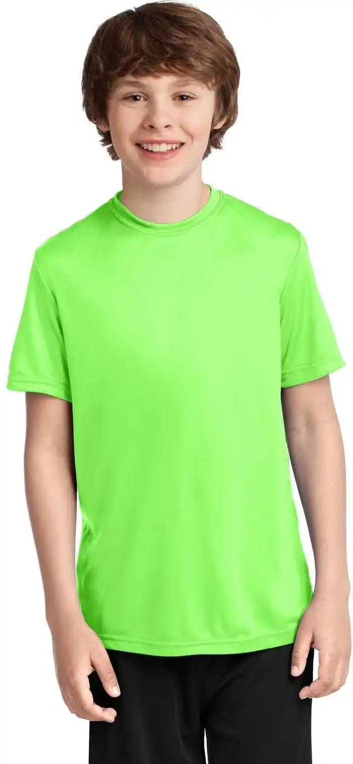 Port &amp; Company Pc380y Youth Performance Tee Neon Green