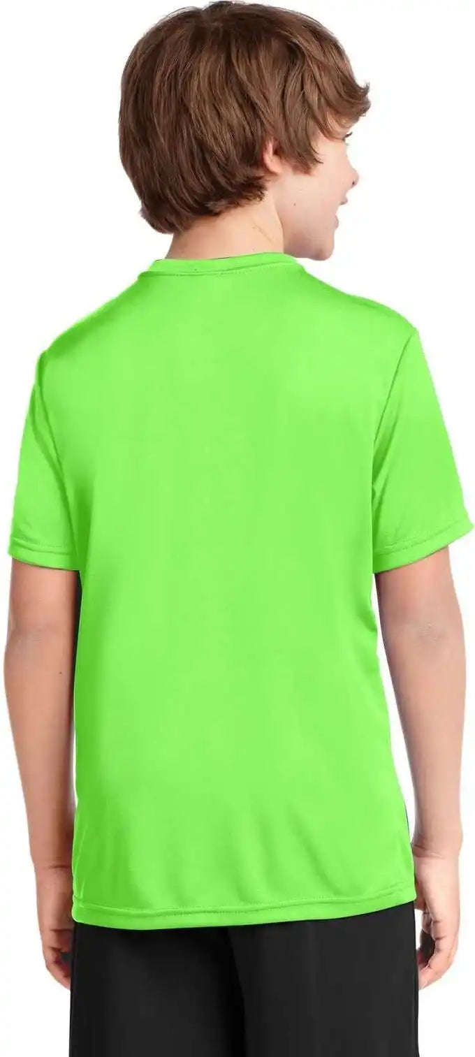 Port &amp; Company Pc380y Youth Performance Tee Neon Green