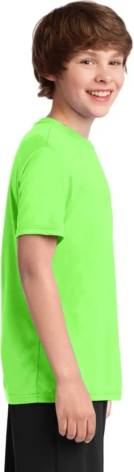 Port &amp; Company Pc380y Youth Performance Tee Neon Green