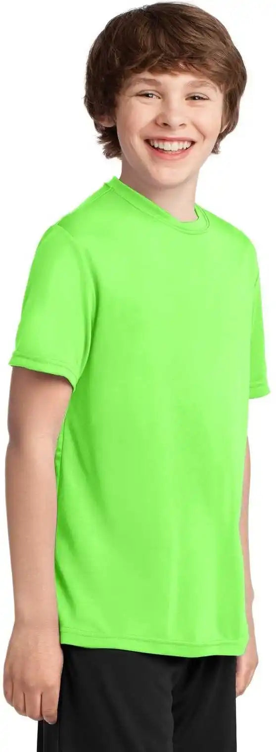 Port &amp; Company Pc380y Youth Performance Tee Neon Green