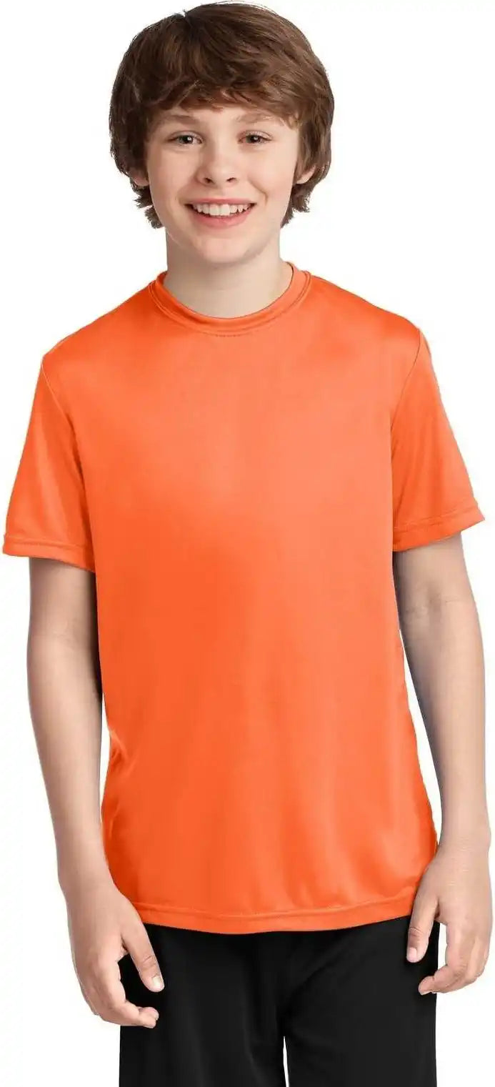 Port &amp; Company Pc380y Youth Performance Tee Neon Orange