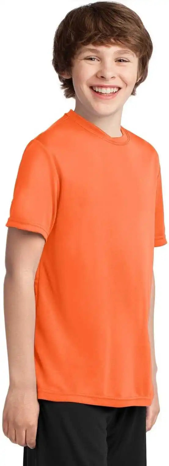 Port &amp; Company Pc380y Youth Performance Tee Neon Orange