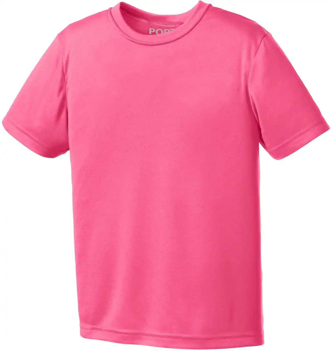 Port &amp; Company Pc380y Youth Performance Tee Neon Pink
