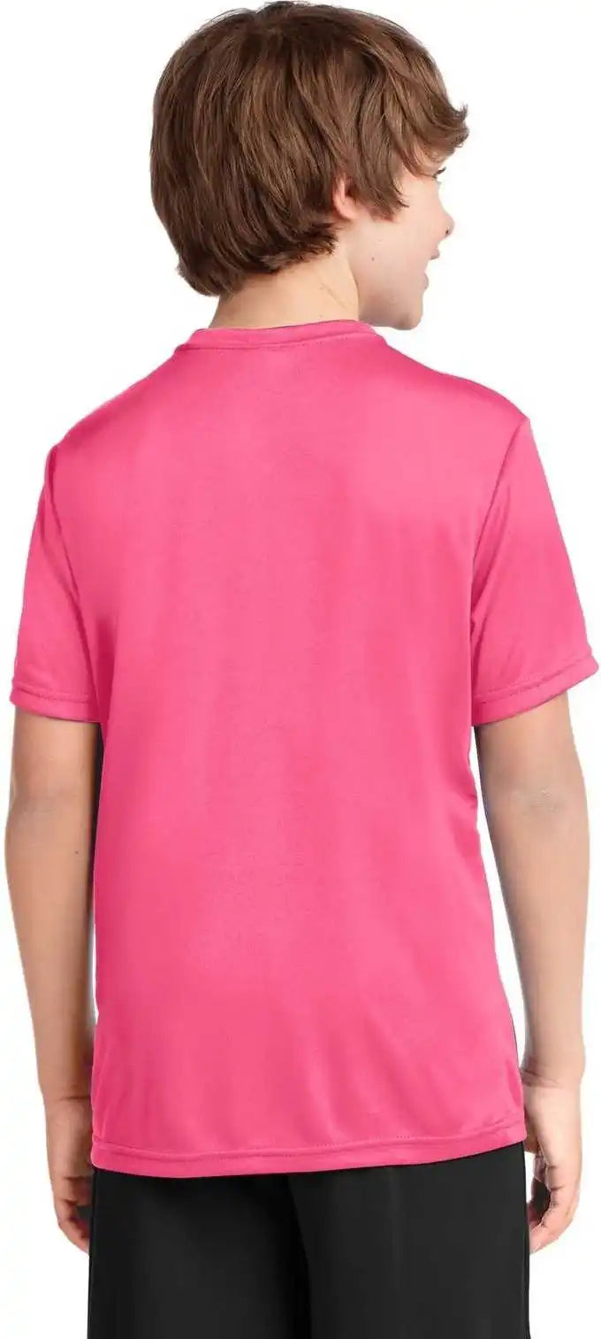 Port &amp; Company Pc380y Youth Performance Tee Neon Pink