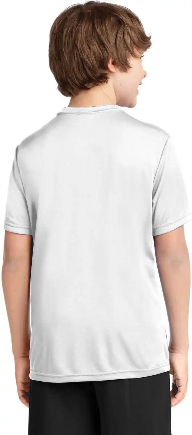 Port &amp; Company Pc380y Youth Performance Tee White