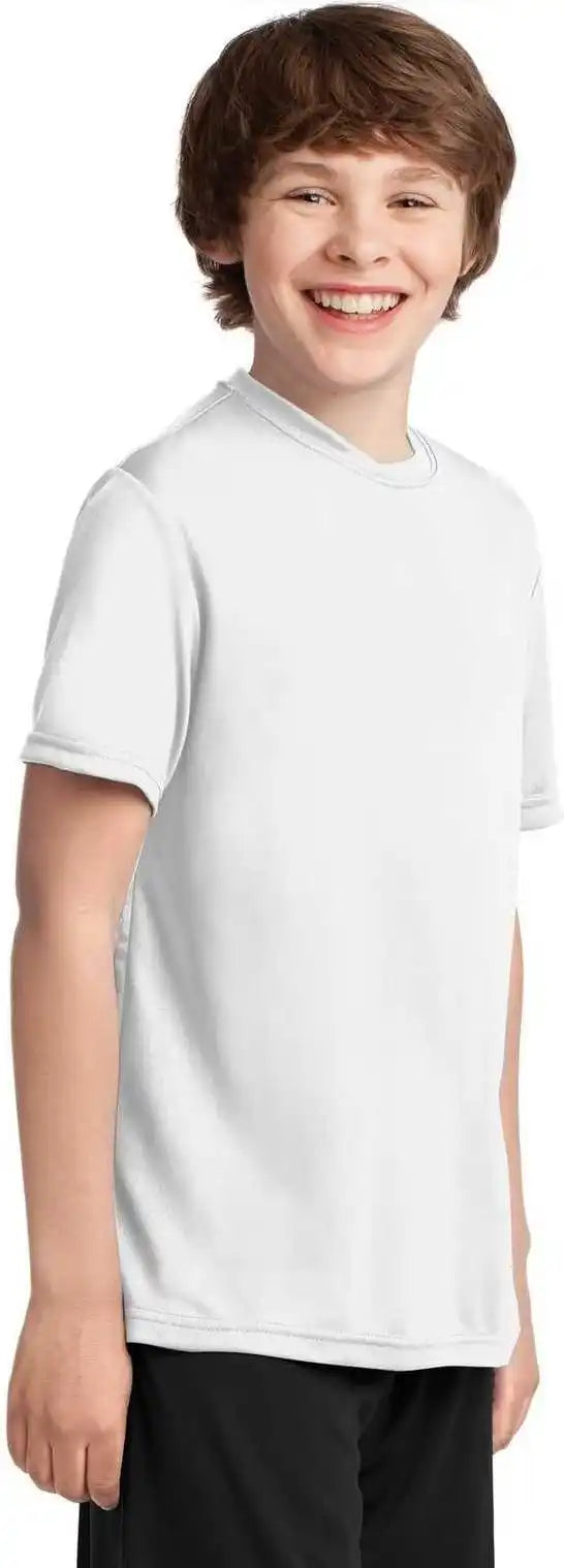 Port &amp; Company Pc380y Youth Performance Tee White