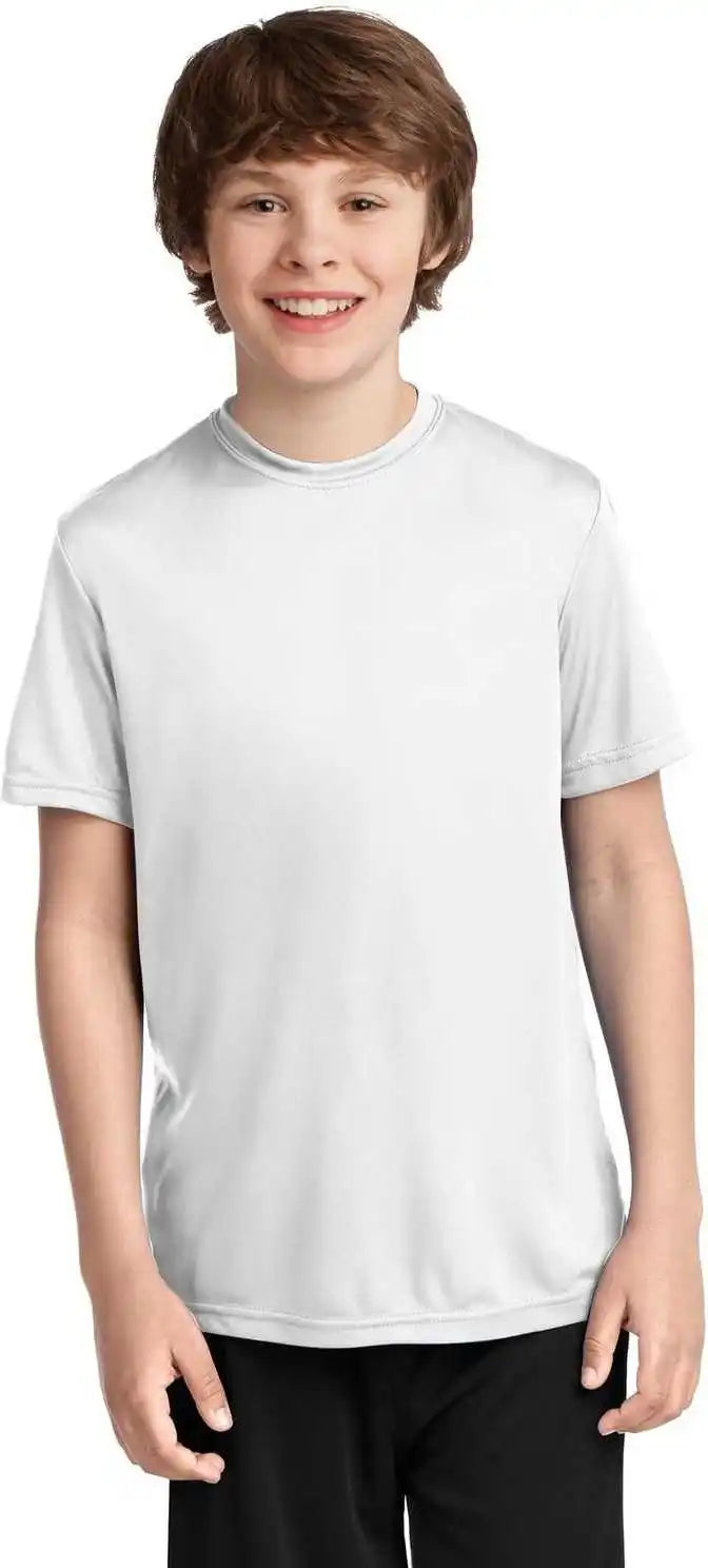 Port &amp; Company Pc380y Youth Performance Tee White