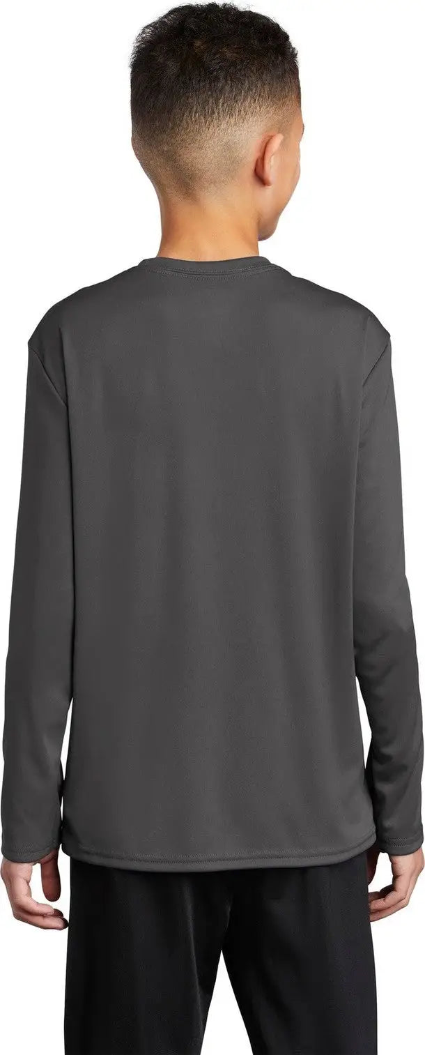 Port & Company Pc380yls co Youth Long Sleeve Performance Tee - Charcoal