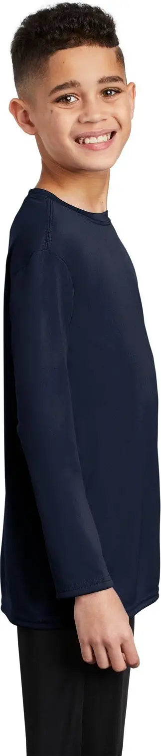 Port & Company Pc380yls co Youth Long Sleeve Performance Tee - Deep Navy