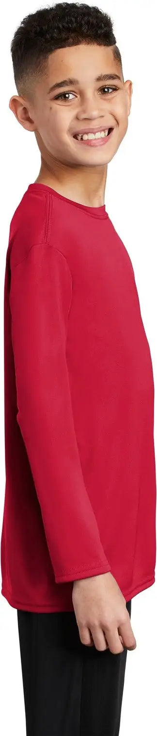 Port & Company Pc380yls co Youth Long Sleeve Performance Tee - Red