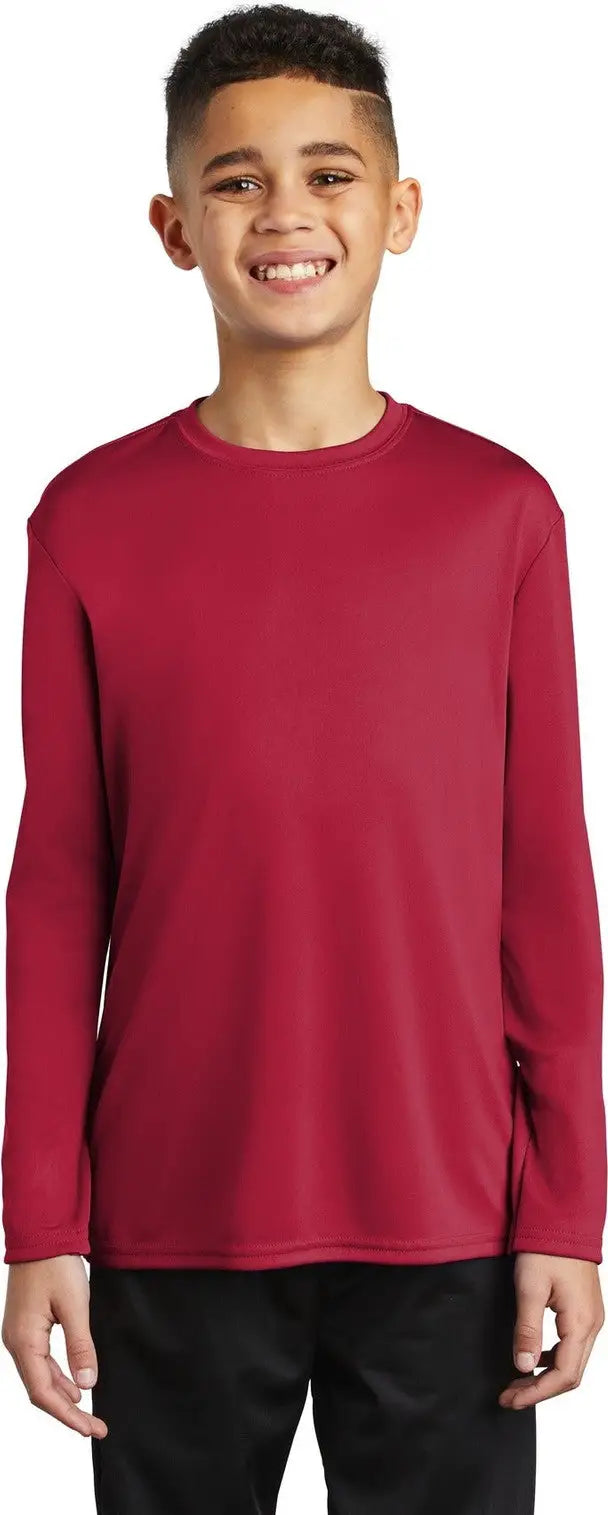 Port & Company Pc380yls co Youth Long Sleeve Performance Tee - Red - Xs
