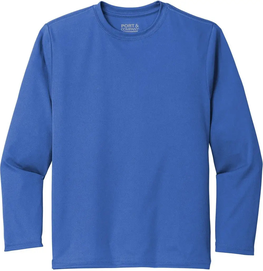 Port & Company Pc380yls co Youth Long Sleeve Performance Tee - Royal