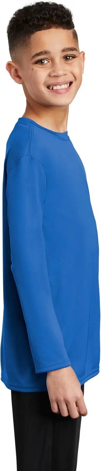 Port & Company Pc380yls co Youth Long Sleeve Performance Tee - Royal