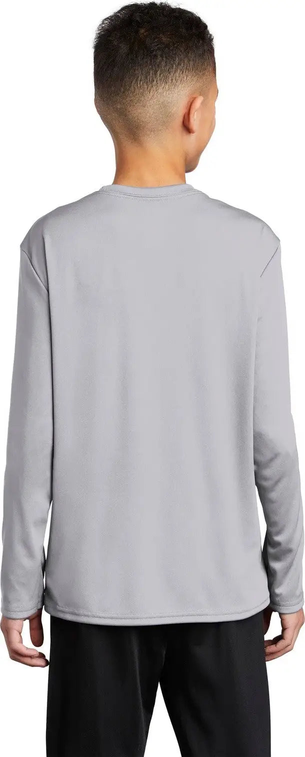 Port & Company Pc380yls co Youth Long Sleeve Performance Tee - Silver