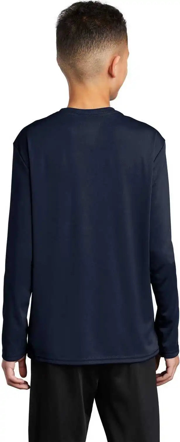Port & Company Pc380yls Youth Long Sleeve Performance Tee Deep Navy