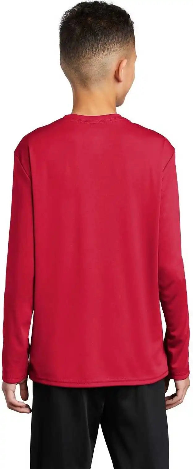 Port & Company Pc380yls Youth Long Sleeve Performance Tee Red