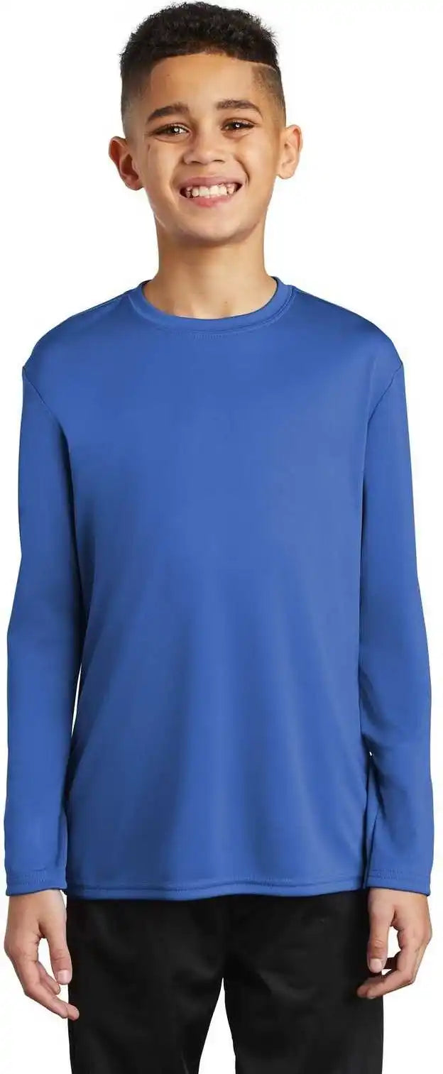 Port & Company Pc380yls Youth Long Sleeve Performance Tee - Royal