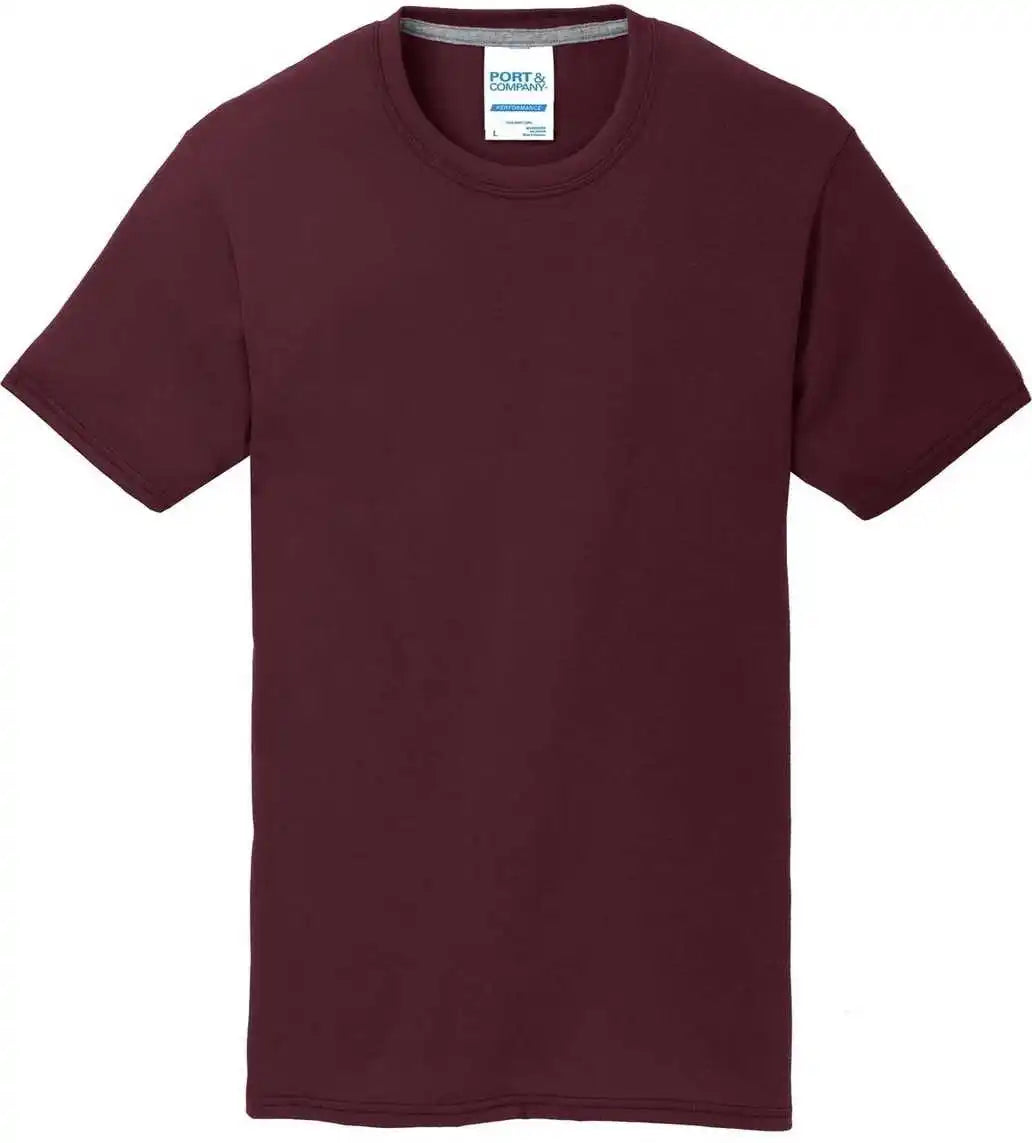 Port &amp; Company Pc381 Performance Blend Tee Athletic Maroon