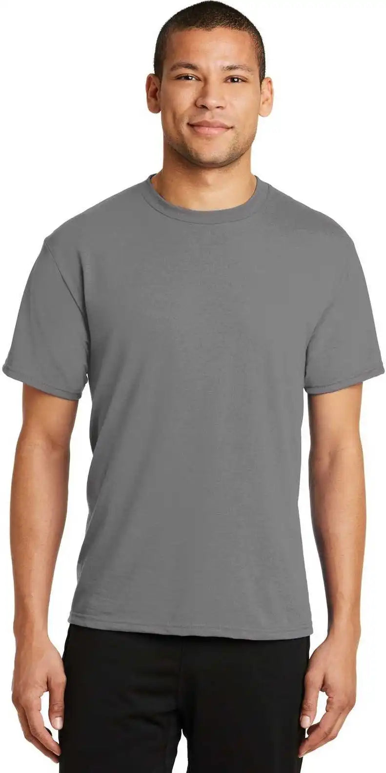 Port & Company Pc381 Performance Blend Tee Medium Gray
