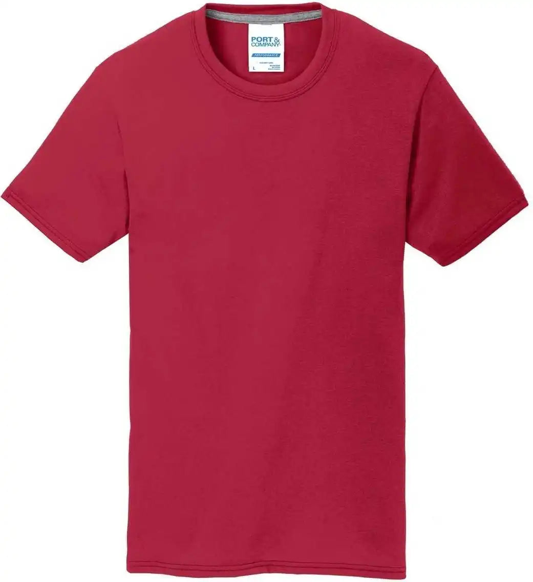 Port &amp; Company Pc381 Performance Blend Tee Red