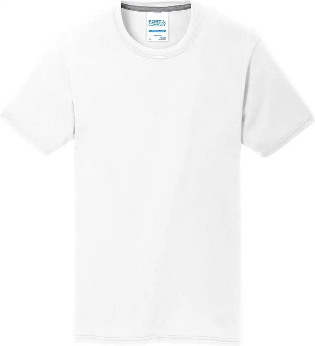Port &amp; Company Pc381 Performance Blend Tee White