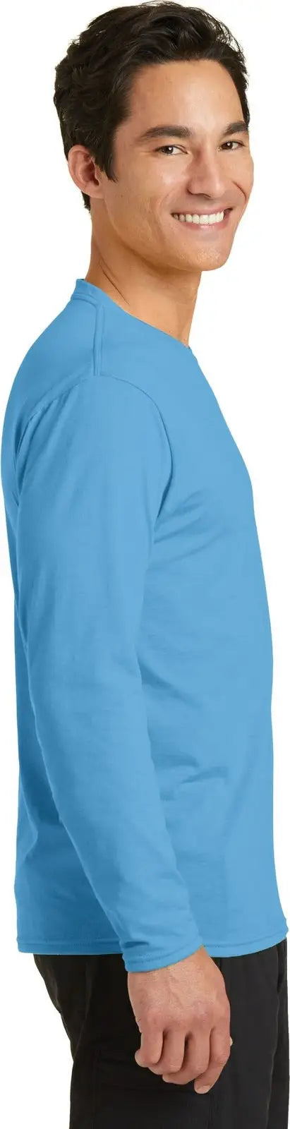 Port & Company Pc381ls co Long Sleeve Performance Blend Tee - Aquatic Blue