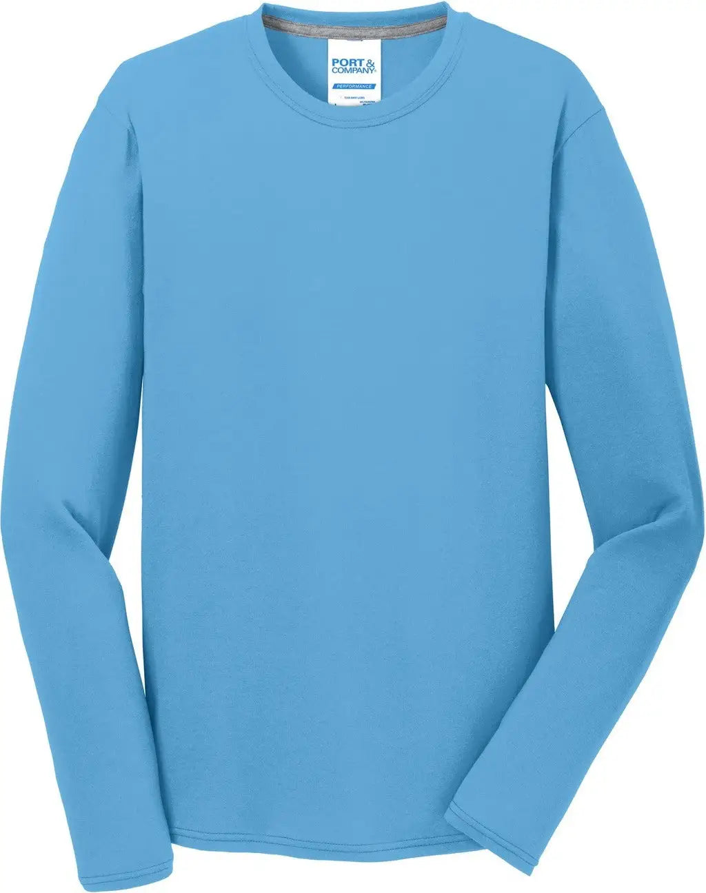 Port & Company Pc381ls co Long Sleeve Performance Blend Tee - Aquatic Blue