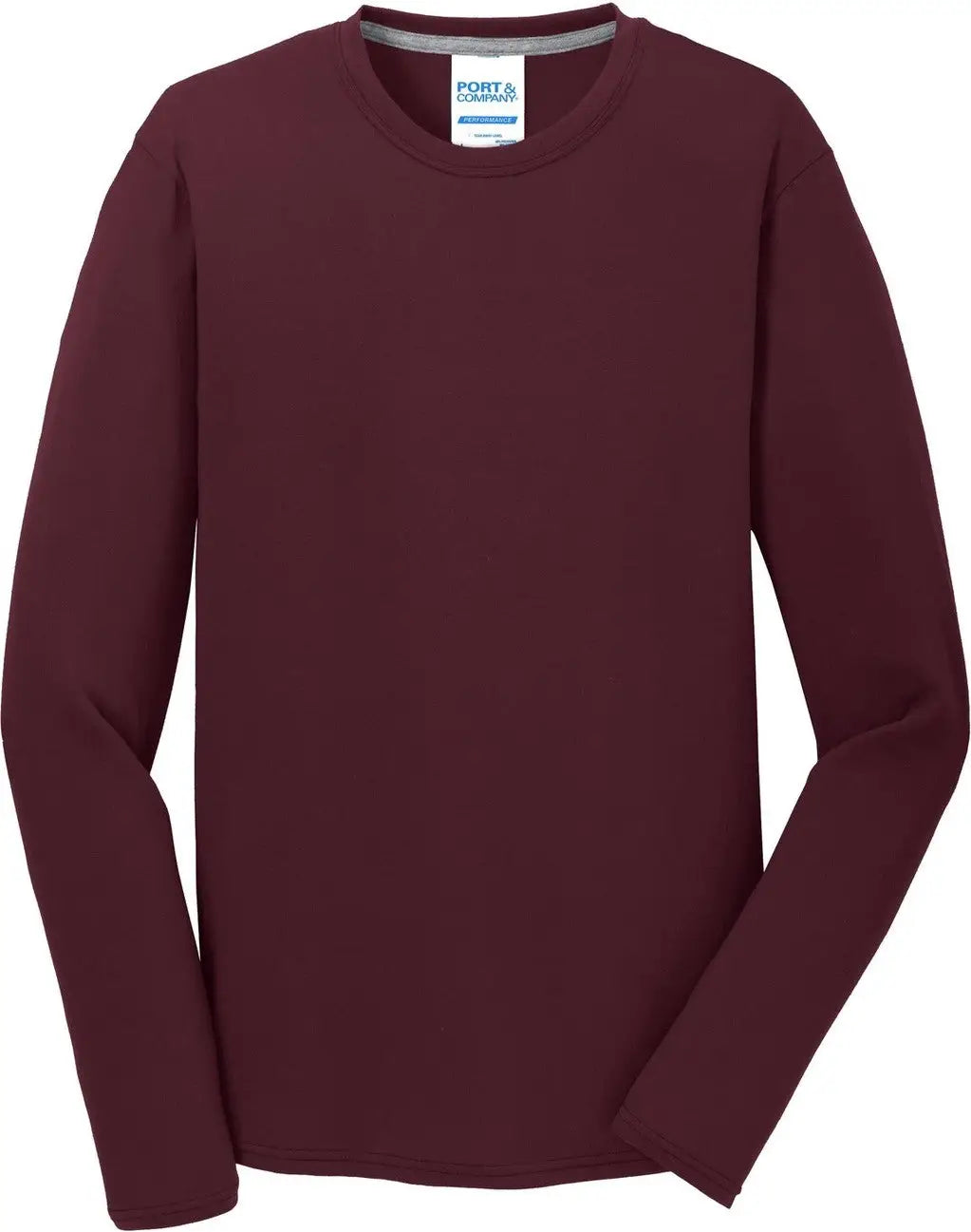 Port & Company Pc381ls co Long Sleeve Performance Blend Tee - Athletic Maroon