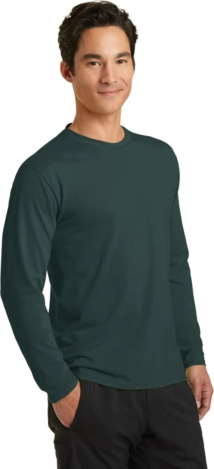 Port & Company Pc381ls co Long Sleeve Performance Blend Tee - Dark Green