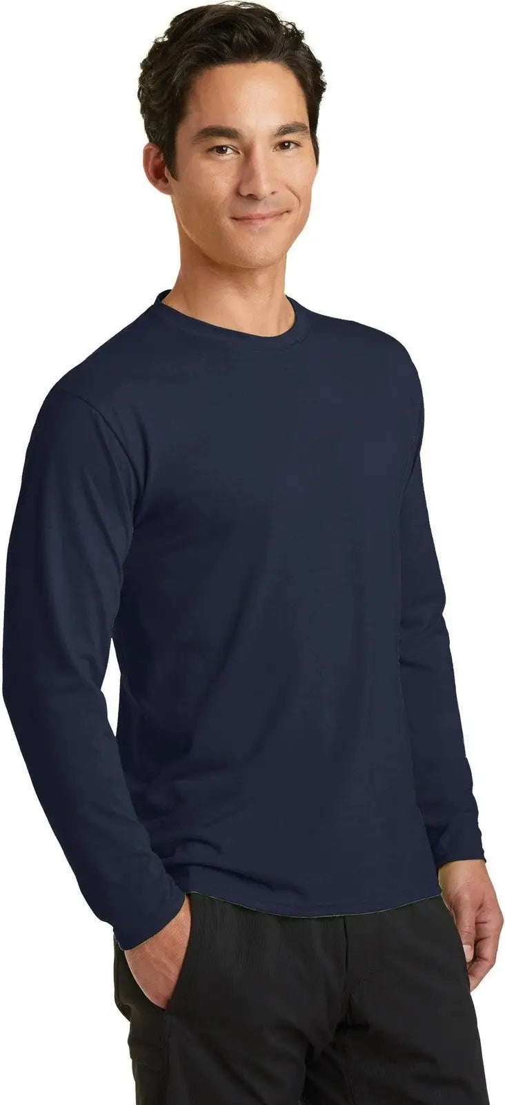 Port & Company Pc381ls co Long Sleeve Performance Blend Tee - Deep Navy