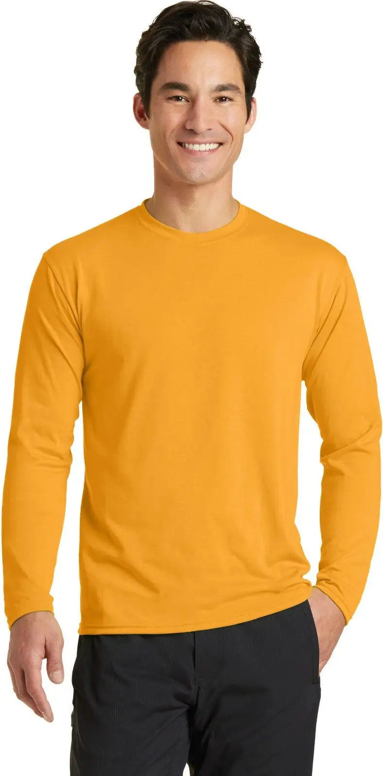 Port & Company Pc381ls co Long Sleeve Performance Blend Tee - Gold - Adult s